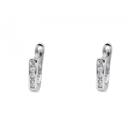 CERCEI - CERCEI DIN ARGINT SIMPLE CRYSTAL BAND