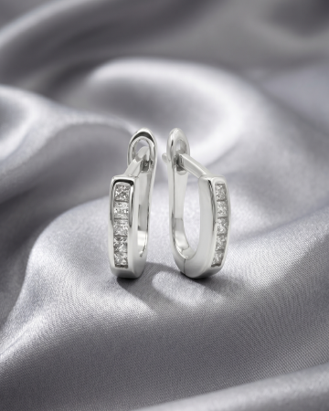CERCEI - CERCEI DIN ARGINT SIMPLE CRYSTAL BAND