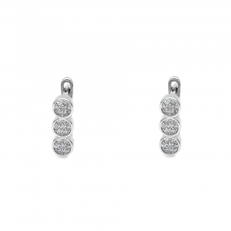 CERCEI - CERCEI DIN ARGINT THREE CRYSTALS