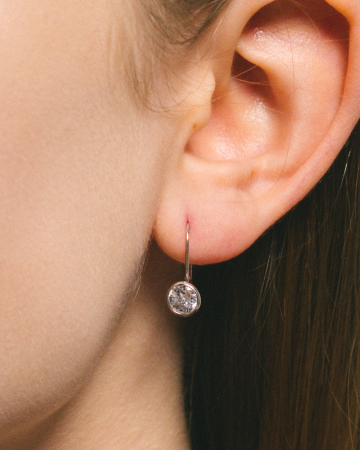 CERCEI DIN ARGINT WHITE STONE [2]