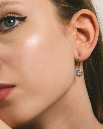 CERCEI DIN ARGINT WHITE STONES [1]