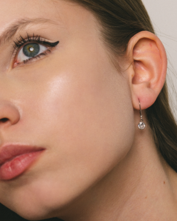 CERCEI DIN ARGINT WHITE TINY STONE [2]