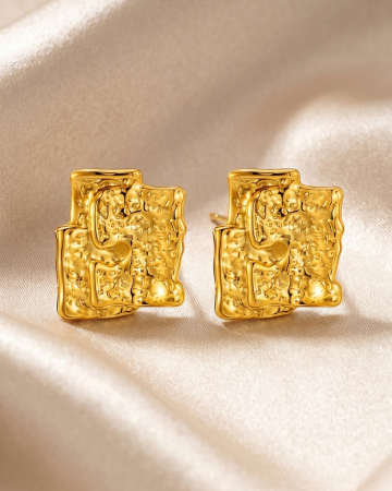 CERCEI PLACATI CU AUR 18K - CERCEI PLACATI CU AUR SQUARE