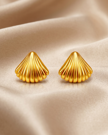 CERCEI PLACATI CU AUR 18K - CERCEI PLACATI CU AUR TINY SHELL