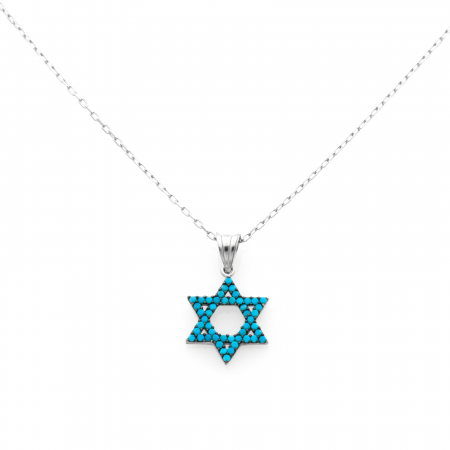 COLIERE - COLIER DIN ARGINT BLUE STAR