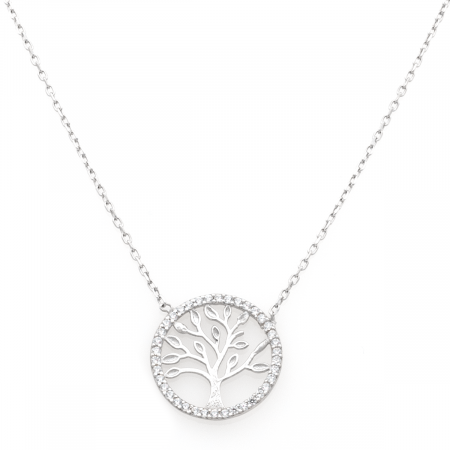 COLIERE - COLIER DIN ARGINT CRYSTAL TREE OF LIFE