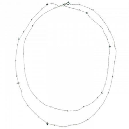 COLIERE - COLIER DIN ARGINT DOUBLE BEADS