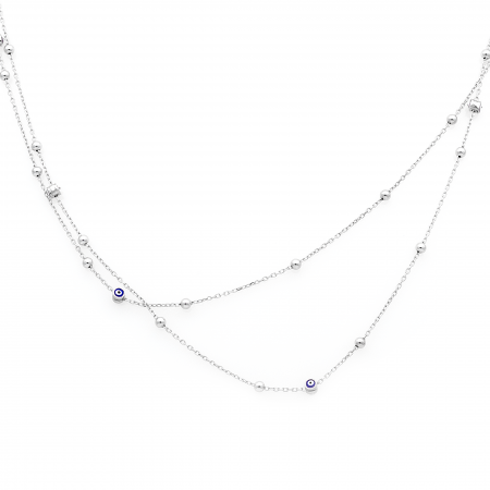 COLIER DIN ARGINT DOUBLE BEADS [1]