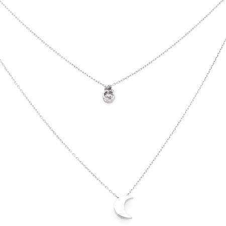 COLIERE - COLIER DIN ARGINT DOUBLE MOON