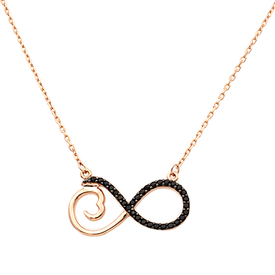 COLIERE - COLIER DIN ARGINT ROSE INFINITE