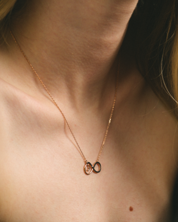 COLIER DIN ARGINT ROSE INFINITE [1]