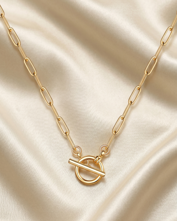 COLIERE PLACATE CU AUR 18K - COLIER PLACAT CU AUR CHAIN