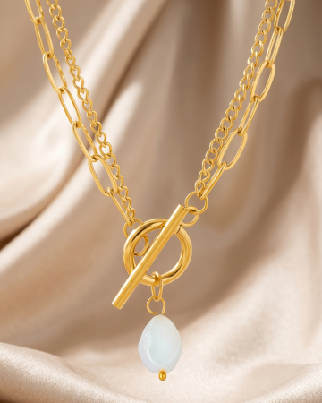 COLIERE PLACATE CU AUR 18K - COLIER PLACAT CU AUR FINESSE