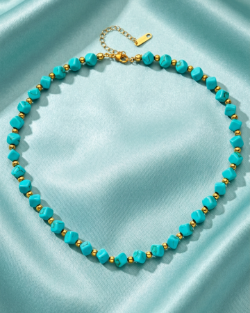 COLIERE PLACATE CU AUR 18K - COLIER PLACAT CU AUR OCEAN