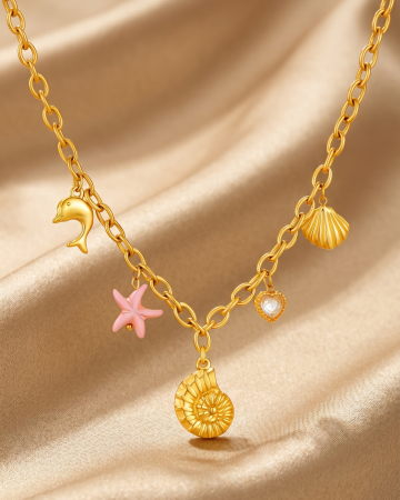 COLIER PLACAT CU AUR SEASHELL [2]