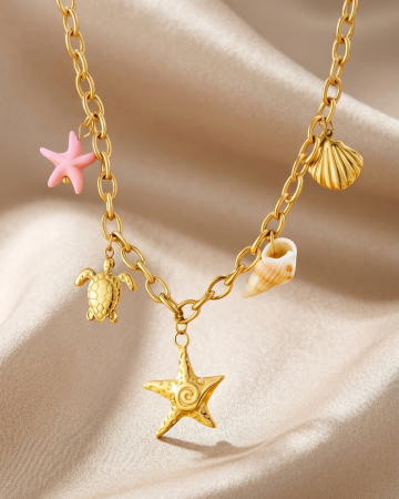COLIERE PLACATE CU AUR 18K - COLIER PLACAT CU AUR SHELL