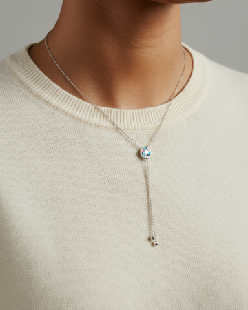 COLIER REGLABIL DIN ARGINT COLORED WHEEL 4 [1]