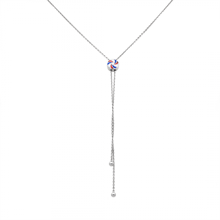 COLIERE - COLIER REGLABIL DIN ARGINT COLORED WHEEL 7