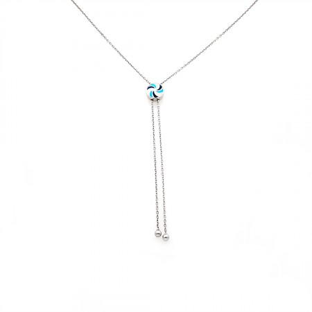 COLIERE - COLIER REGLABIL DIN ARGINT COLORED WHEEL 8