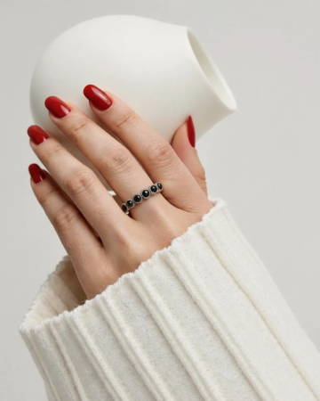 INEL DIN ARGINT BLACK BEADS [1]