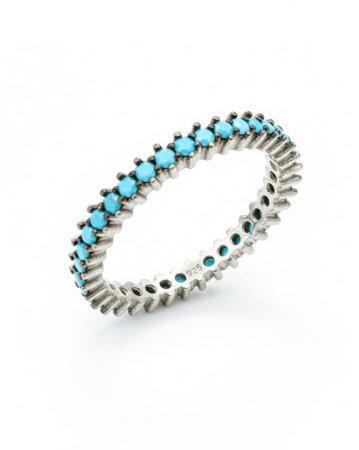 INELE - INEL DIN ARGINT BLUE CRYSTAL BAND