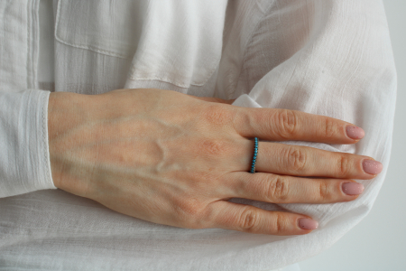 INEL DIN ARGINT BLUE CRYSTAL BAND [1]