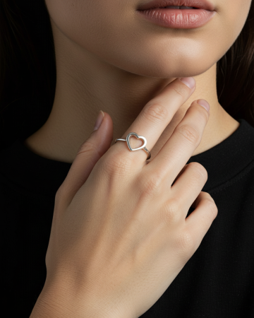 INEL DIN ARGINT MINIMALIST HEART [1]