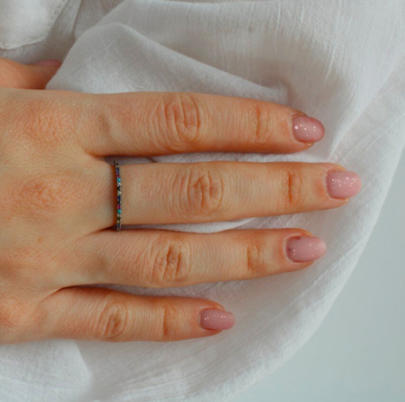 INEL DIN ARGINT RAINBOW CRYSTAL BAND [1]