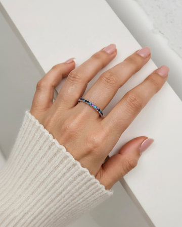 INEL DIN ARGINT RAINBOW CRYSTAL BAND [1]