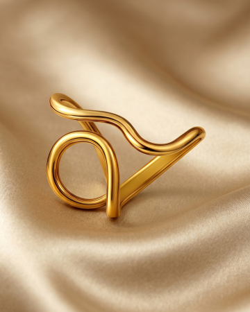 INELE PLACATE CU AUR 18K - INEL REGLABIL PLACAT CU AUR WAVE