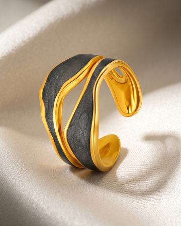 INELE PLACATE CU AUR 18K - INEL REGLABIL PLACAT CU AUR BLACK