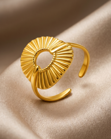 INELE PLACATE CU AUR 18K - INEL REGLABIL PLACAT CU AUR FLOWER