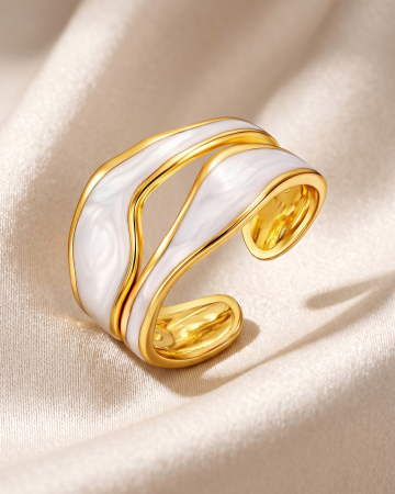 INELE PLACATE CU AUR 18K - INEL REGLABIL PLACAT CU AUR IVORY