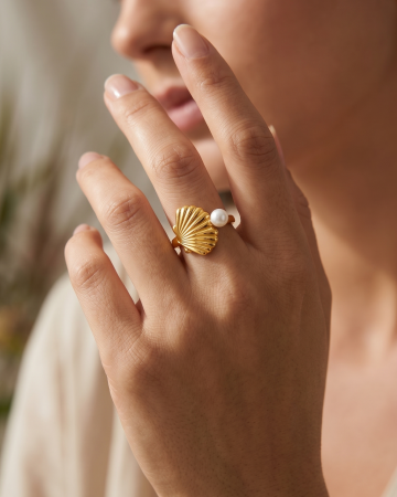 INEL REGLABIL PLACAT CU AUR SEASHELL [1]