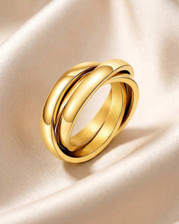 INELE PLACATE CU AUR 18K - INEL REGLABIL PLACAT CU AUR TRINITY