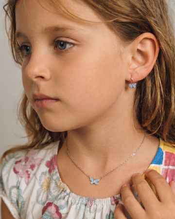 SET DIN ARGINT COPII BLUE BUTTERFLIES [1]