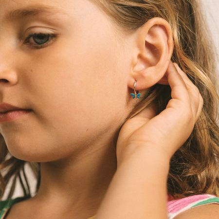 SET DIN ARGINT COPII BLUE BUTTERFLIES [1]