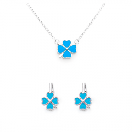 SETURI - SET DIN ARGINT COPII BLUE CLOVERS