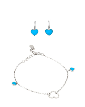 SETURI - SET DIN ARGINT COPII BLUE HEART 2