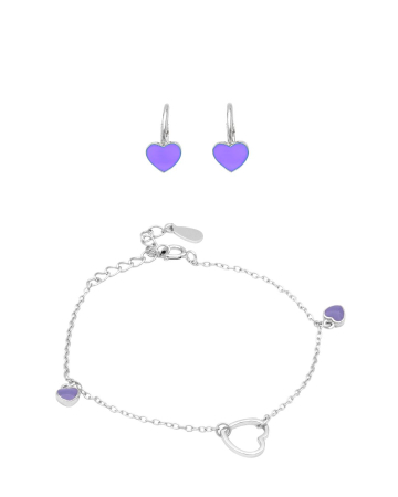 SETURI - SET DIN ARGINT COPII PURPLE HEART 2