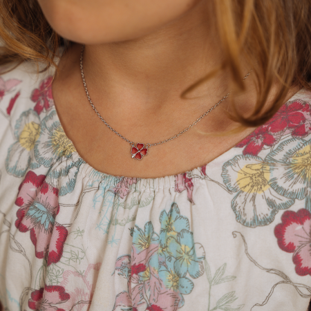 SET DIN ARGINT COPII RED CLOVERS [2]