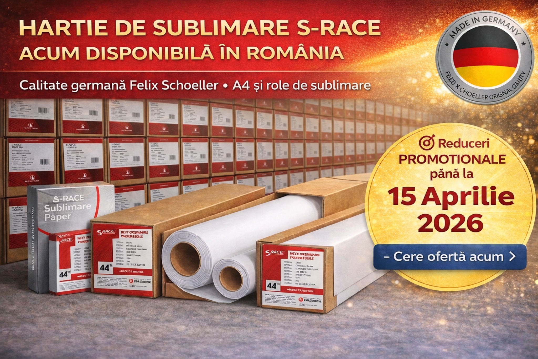Lansare hartie sublimare S-RACE Germania