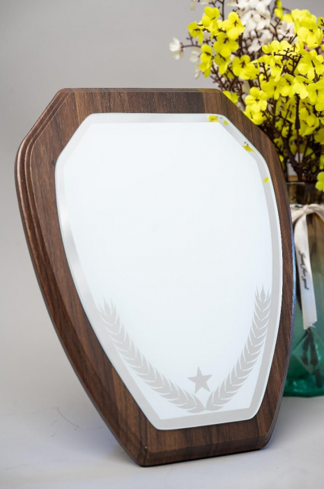 Placheta lemn trofeu + sticla [4]