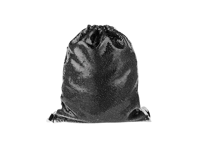 Saculet flip-sequin argintiu/ negru [5]