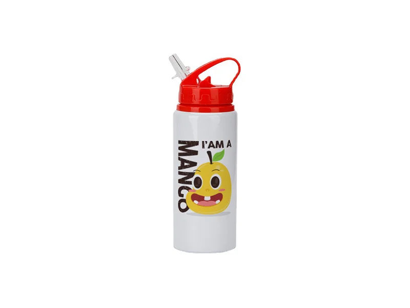 Sticla din aluminiu alba cu capac color [2]