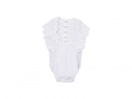 Materiale textile - Body bebelusi - alb sublimabil cu maneca scurta