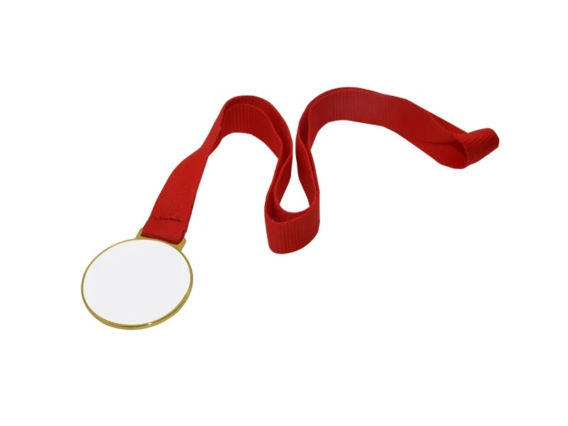 Trofee - Medalii cu placuta sublimare si lanyard rosu