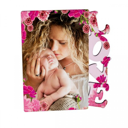 Placheta sublimare lemn MDF "Love" 15x18 cm