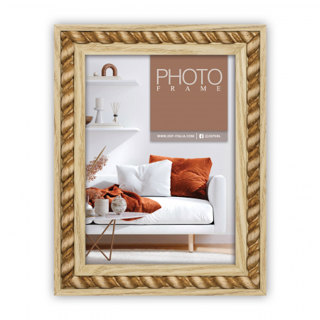 Rame foto individuale si colaje - Rama LECCE natur sau maro, 10x15 cm