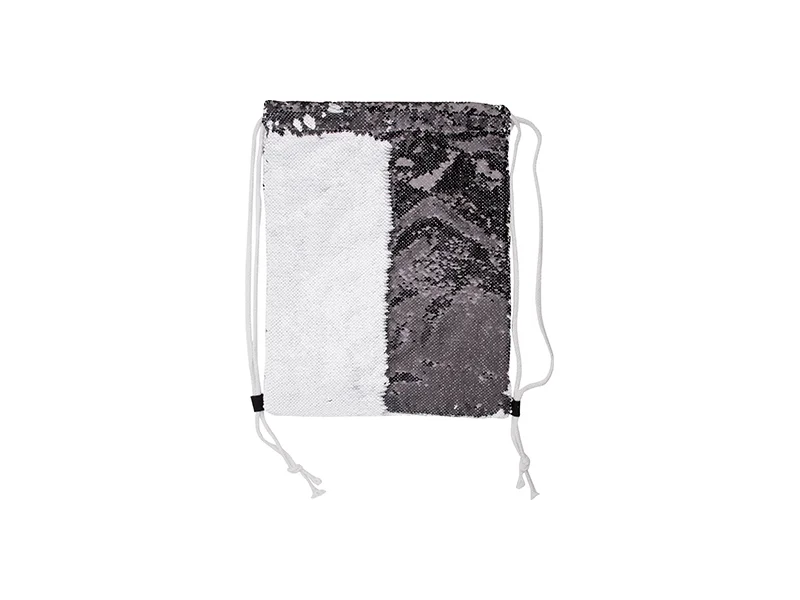 Diverse alte produse textile - Saculet flip-sequin argintiu/ negru